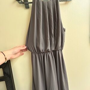 Lush Gray Backless Dress